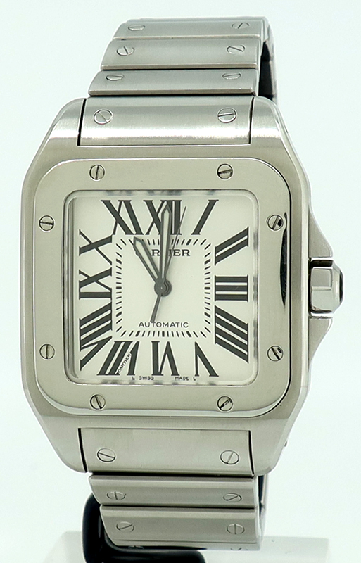 white cartier santos