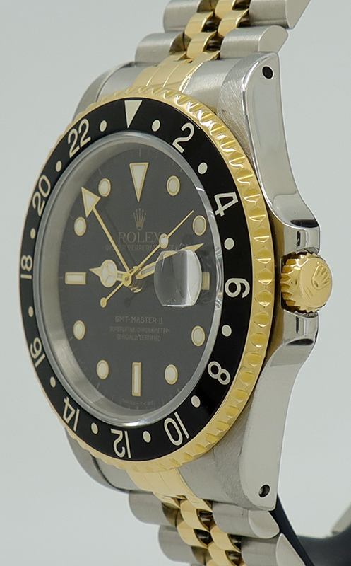 Rolex ref 16713 St 18k YG Auto 40mm Oyster Perpetual GMT Master II