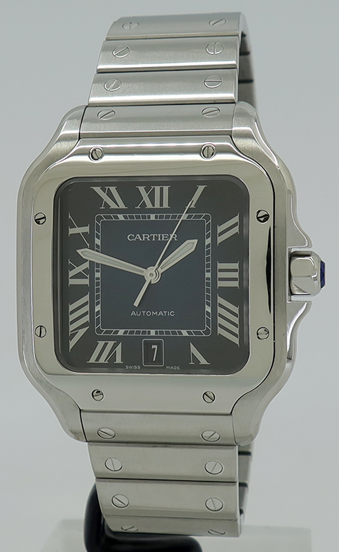 Cartier ref WSSA0013 Steel Auto Blue Dial Santos De Cartier Large